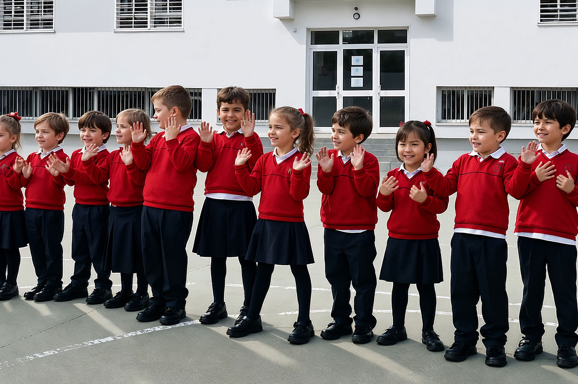 Alumnos del Colegio Los Rosales